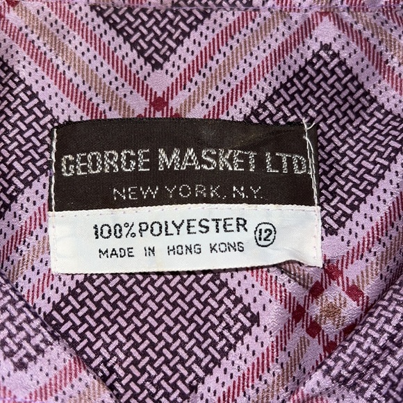 George Masket Ltd Vintage Button Down Top with Belt Size 12 - Picture 5 of 5